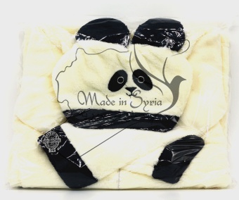 Халат черный "Теплые объятья панды" размер 36