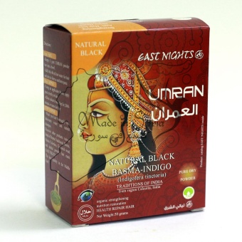 Индиго натуральный для волос (басма) индийская черная хна Umran