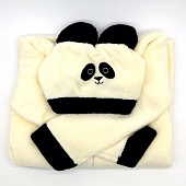 Халат черный "Тростниковая йога - панда" размер 34