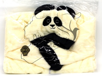 Халат черный "Тростниковая йога - панда" размер 30