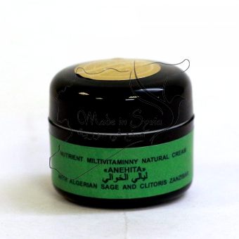 Питательный мильтивитаминный природный крем  с алжирским шалфеем и клиторией ANEHITA "Безупречная" 5 мл